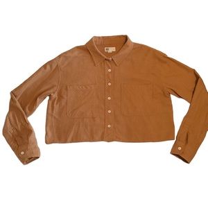 RSQ Collective Cropped Plaid Flannel Shirt • Size Small